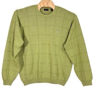 Izod Pullover Sweater Lime Green Cotton Mens XXL Preppy Dadcore Grandpacore
